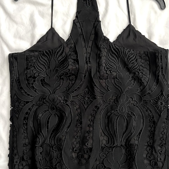 LAVENDER BROWN Lace Top Size Small color black - Picture 5 of 6